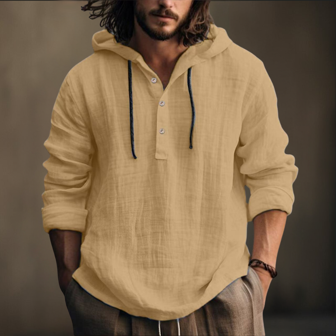 Bradley | Elegant Long-Sleeve Shirt with Hood