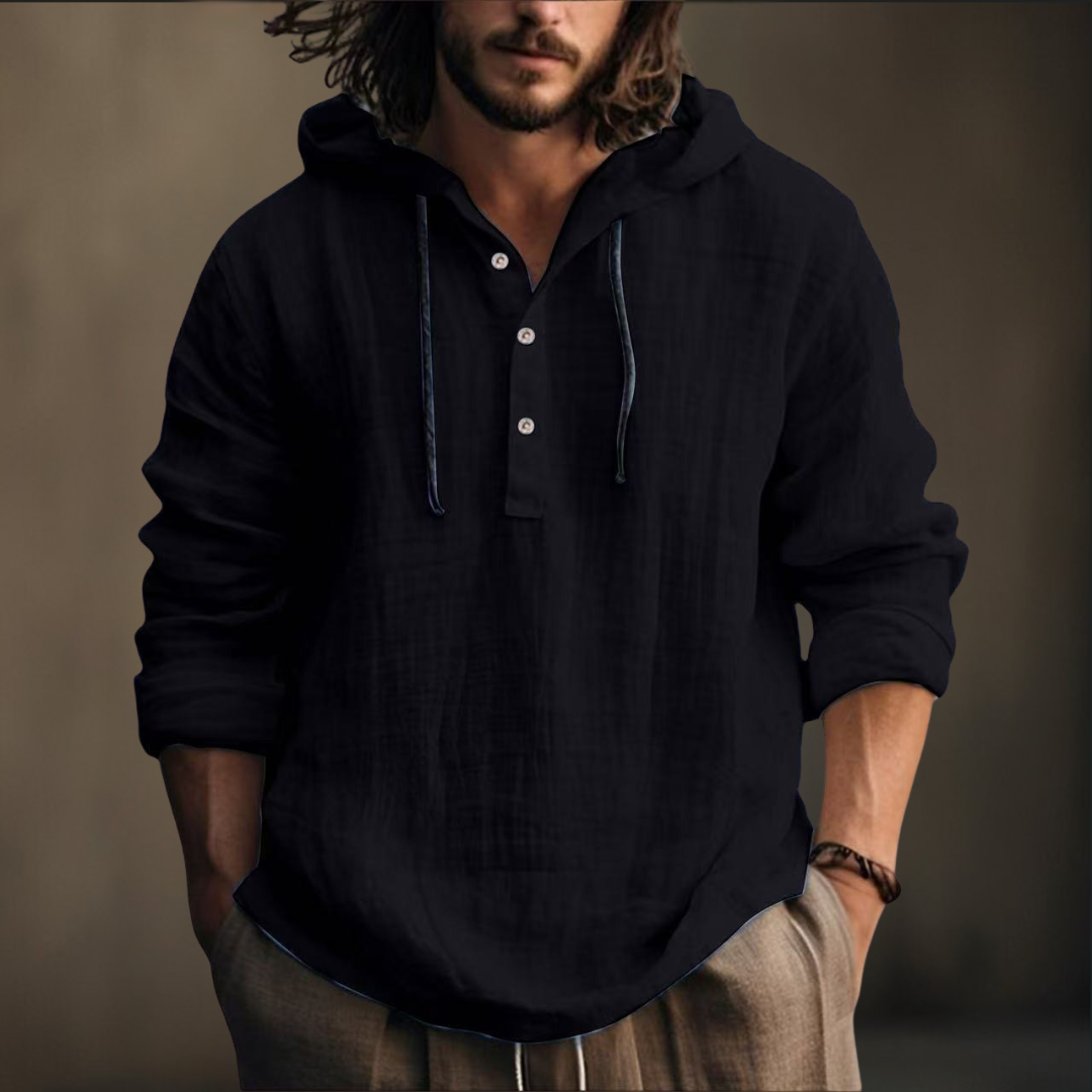 Bradley Elegant Long-Sleeve Shirt with Hood