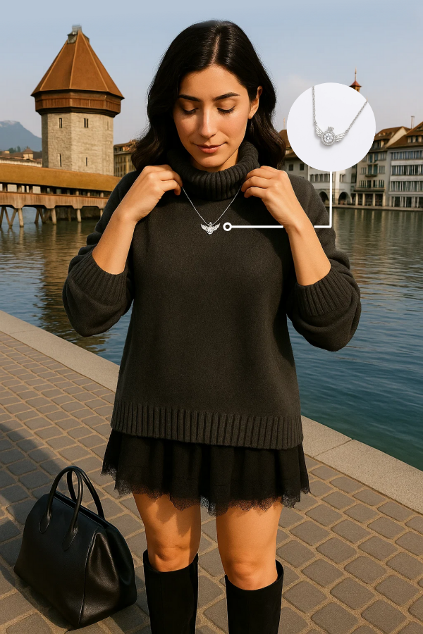Élvara | Knit Dress & Roll Neck Sweater Set