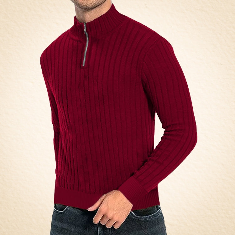 Zacheo – Casual Roll Neck Jumper with Zip