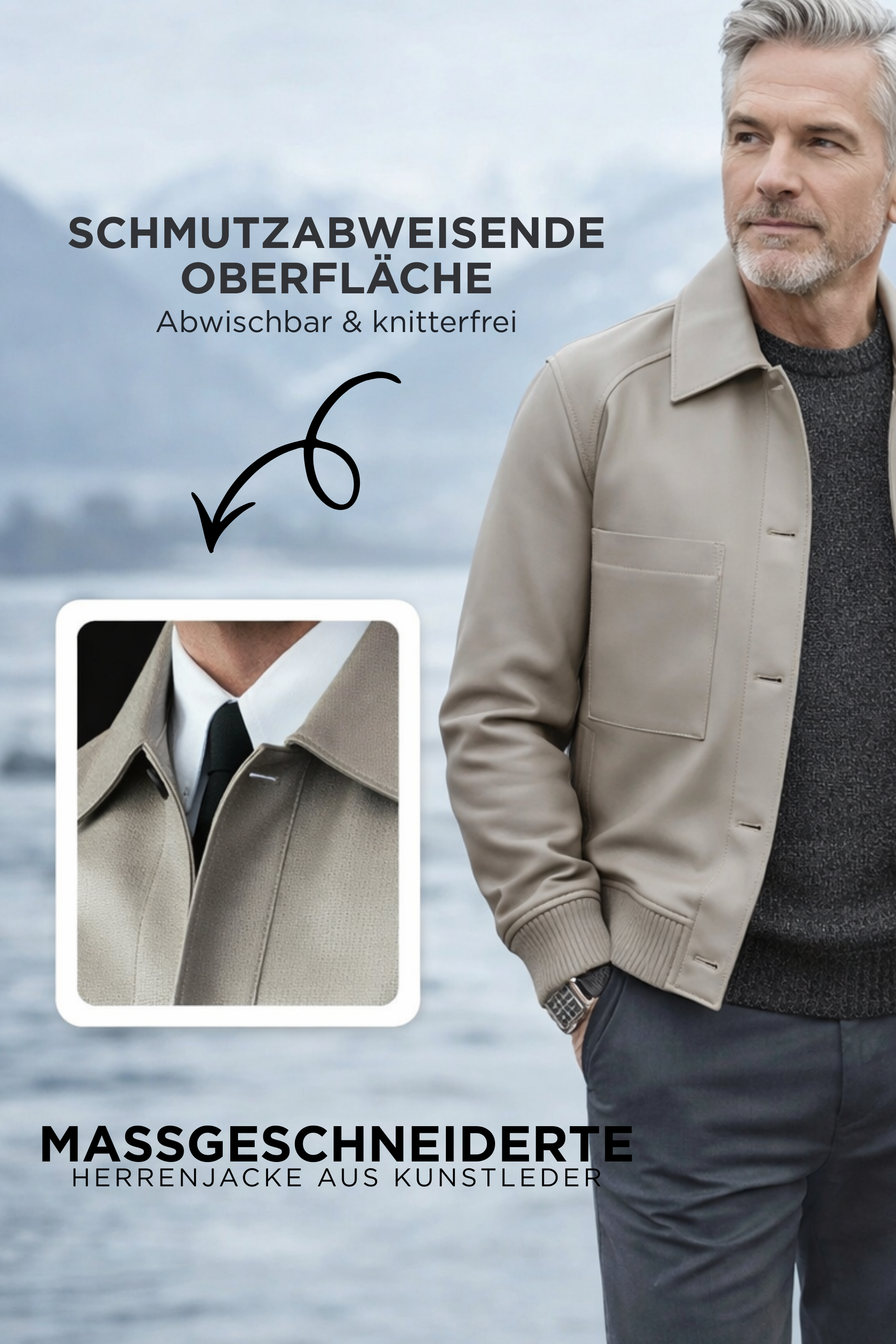 Tailored | Men's Faux Leather Jacket