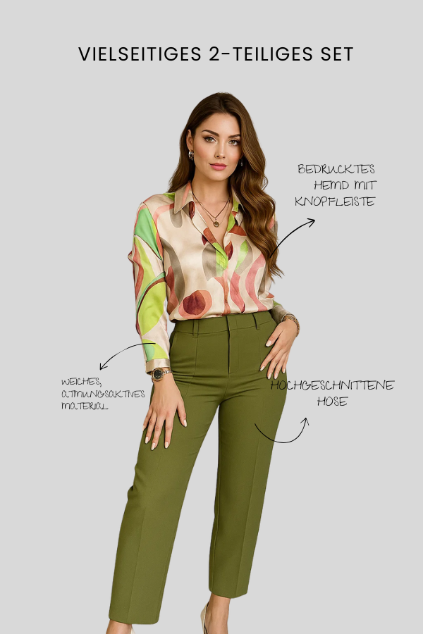 Lily | Printed Shirt & Trousers Set