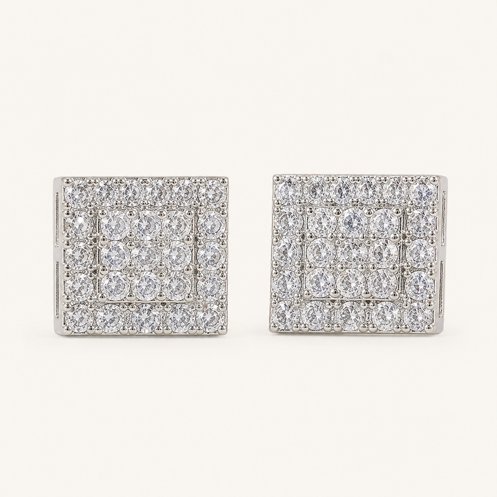 Zid | Sprankelende Zilveren Kleur Witte CZ Stud