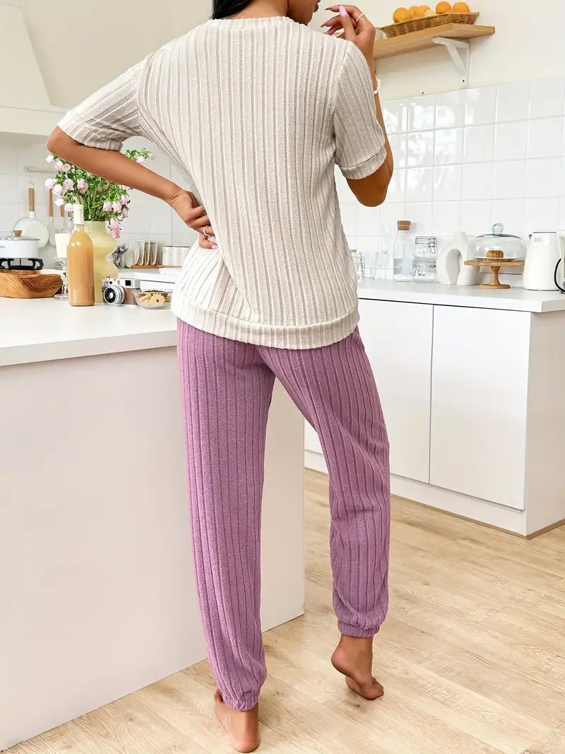 Pyjama Set Amore in Rib Velours