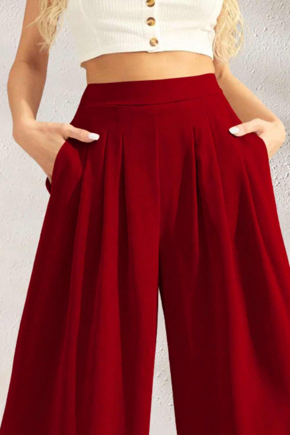 ZY | Wide Leg High-Waisted Trousers