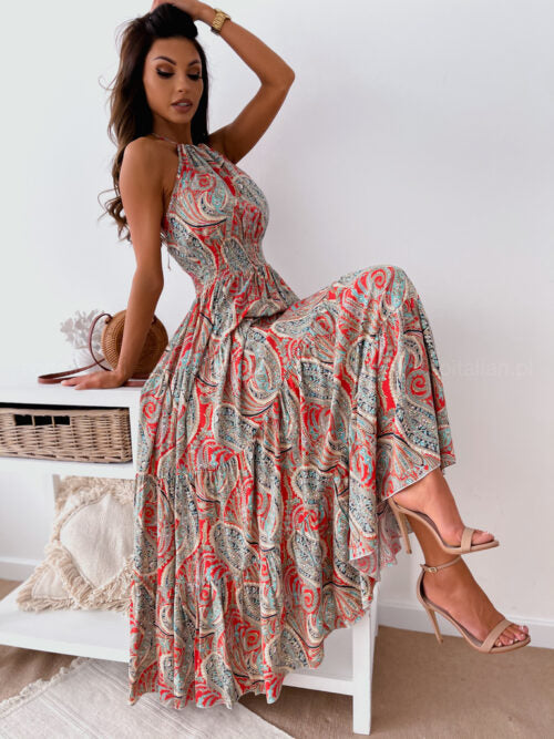 Backless Floral Dress