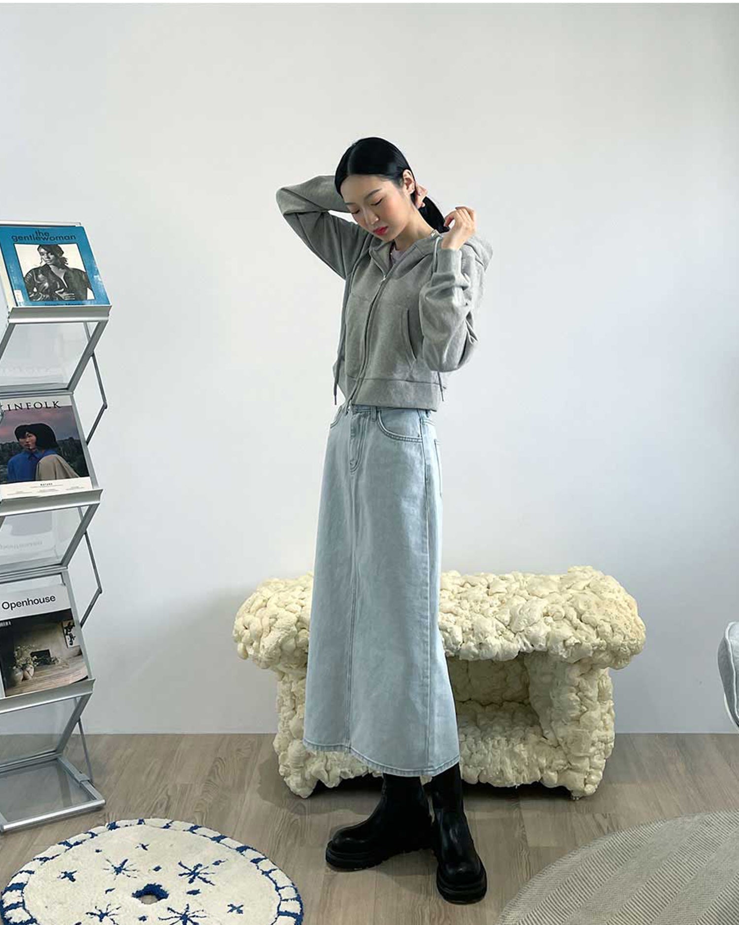 Elastic Wedge Ankle Zipper Boots CJ305