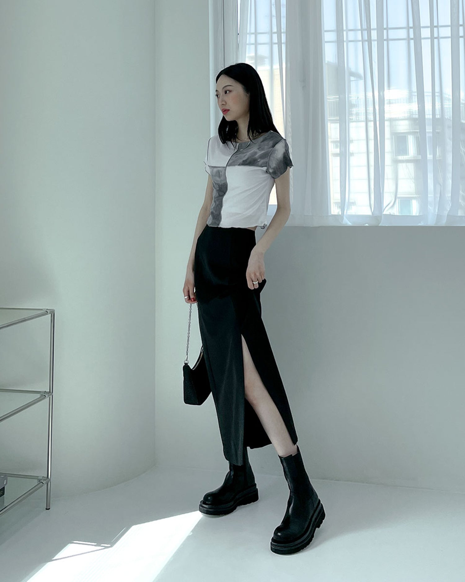 Elastic Wedge Ankle Zipper Boots CJ305