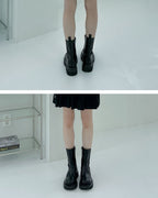 Elastic Wedge Ankle Zipper Boots CJ305