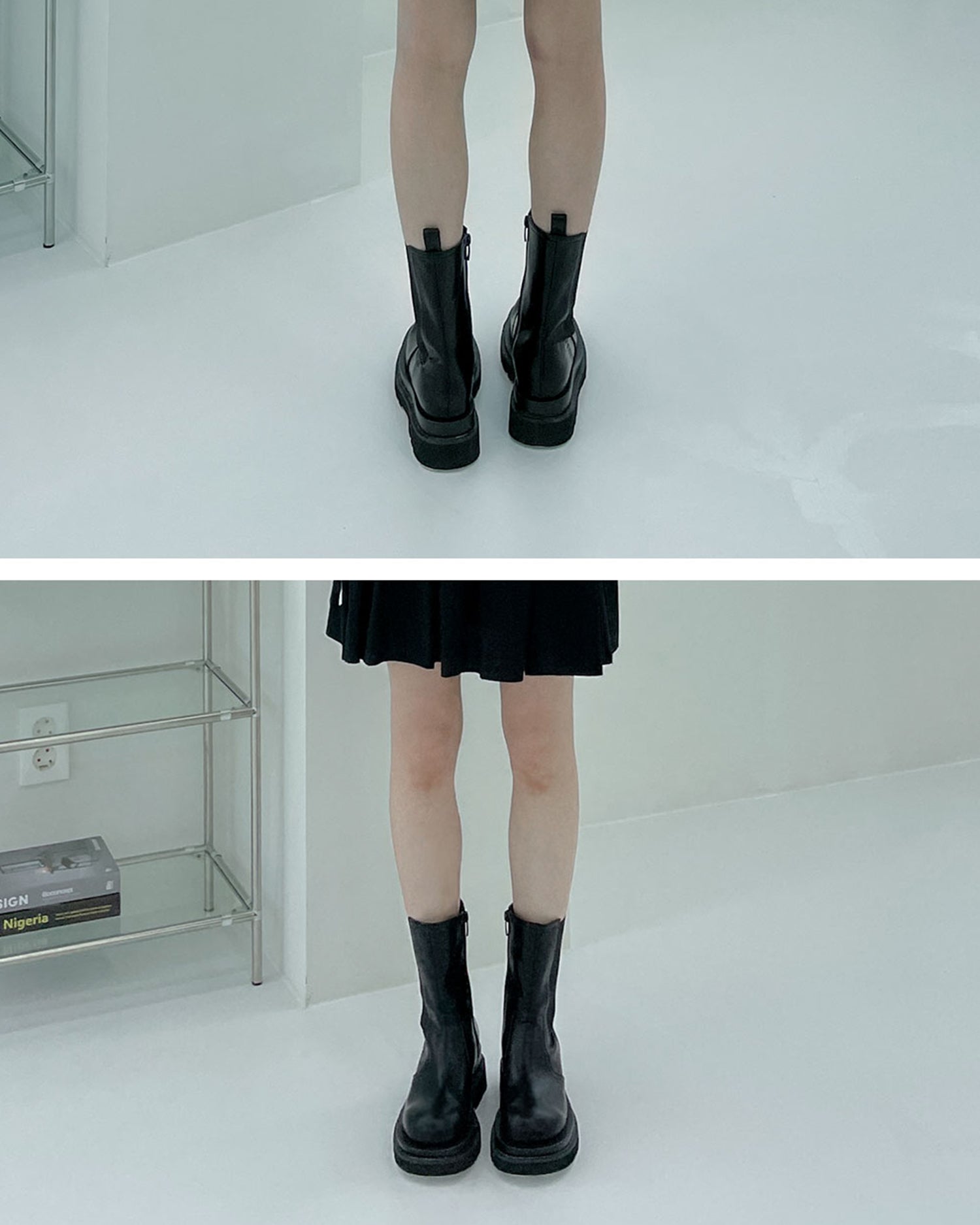 Elastic Wedge Ankle Zipper Boots CJ305