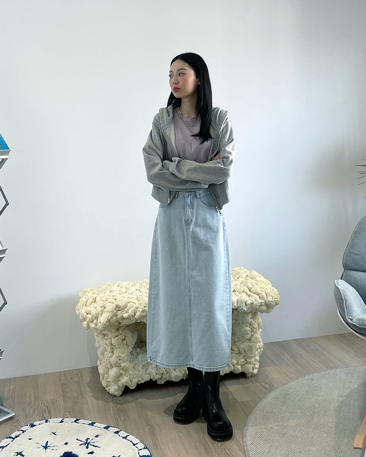 Elastic Wedge Ankle Zipper Boots CJ305