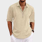 Eberhard – Casual Long-Sleeve Shirt Made from Cotton and Linen