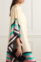 Susan Striped Patchwork Dress with Print