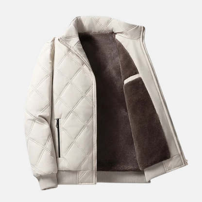 Orlando | Jacket with Diamond Pattern and Stand-Up Collar