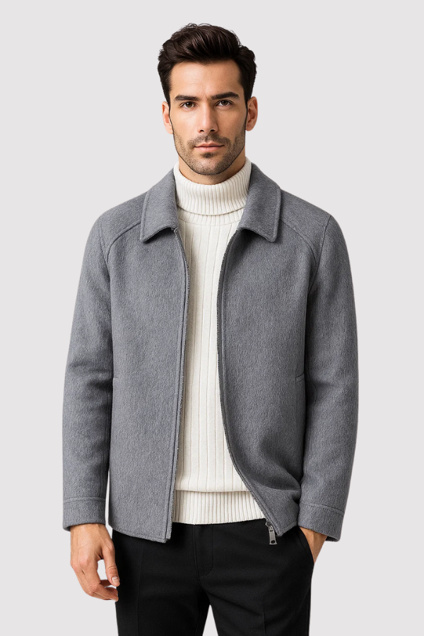 Baron | Wool Blend Zip-Up Jacket