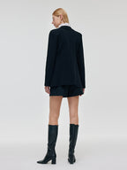 Ladies' Sweater Blazer with Stretchable Collar