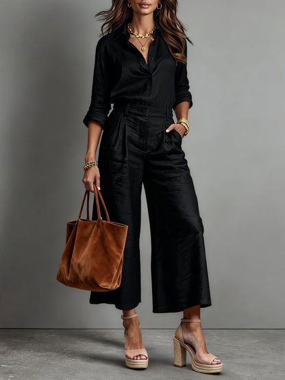 Rosa | Two-Piece Set with Capri Trousers