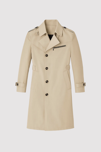 Leandro | Classic Men's Trench Coat in Beige