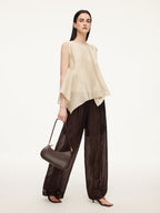 Women's Ruffled Top in Lyocell Blend