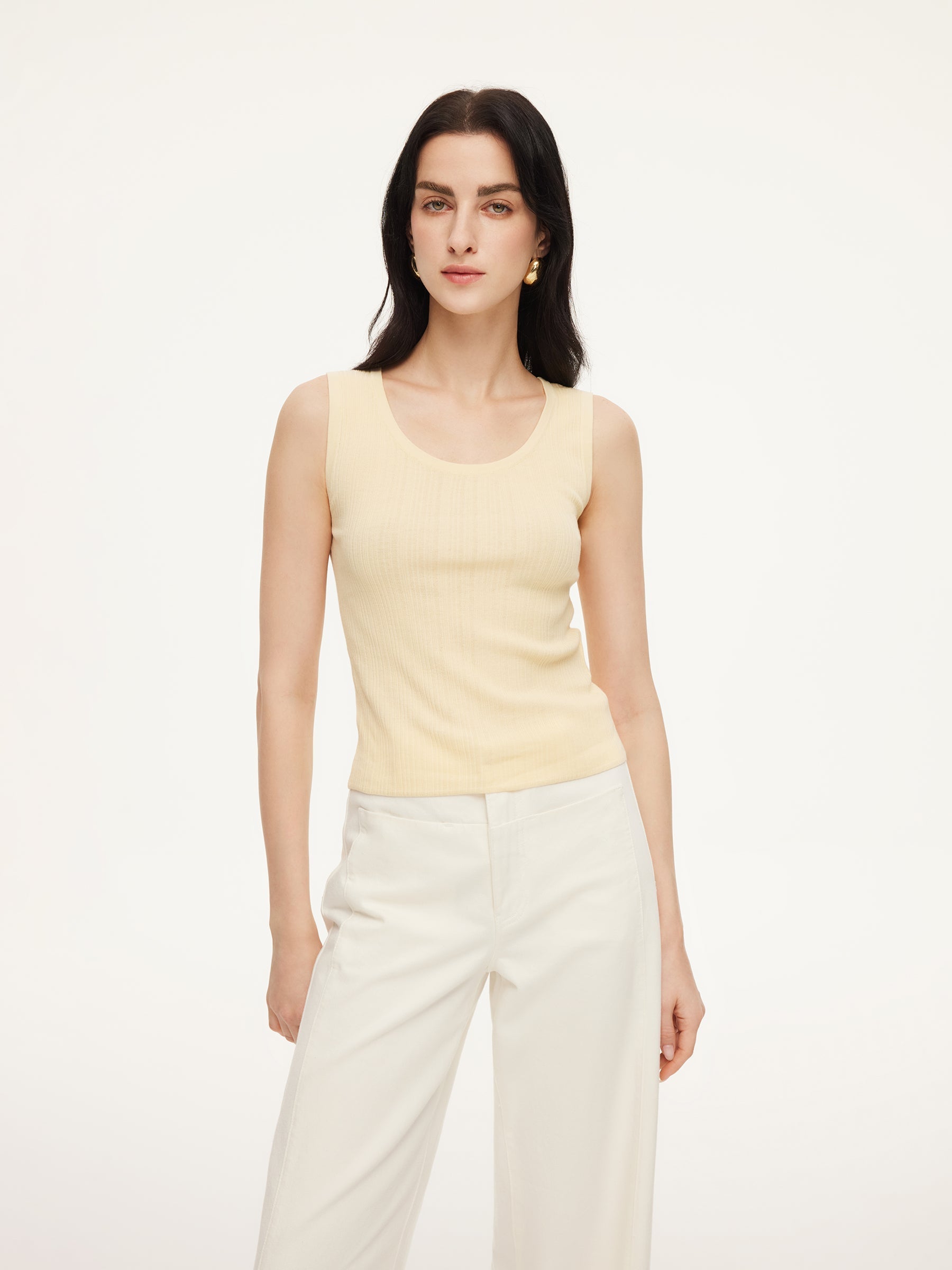 Cotton Women's Top with Mulberry Silk