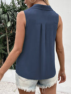 Sabina | Sleeveless V-neck vest with buttons