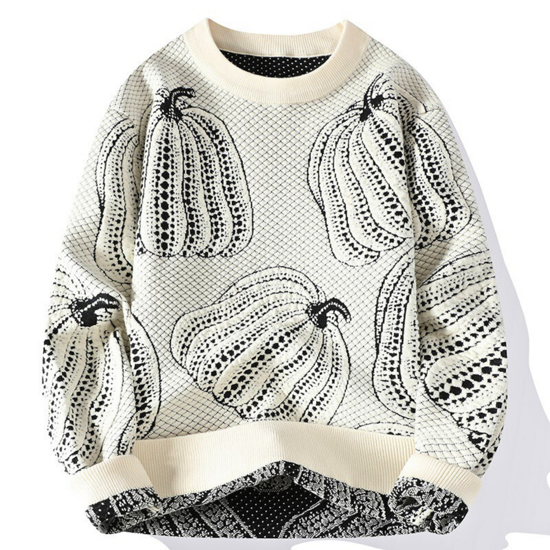 Rinaldo – Casual Knit Sweater in Pumpkin Design
