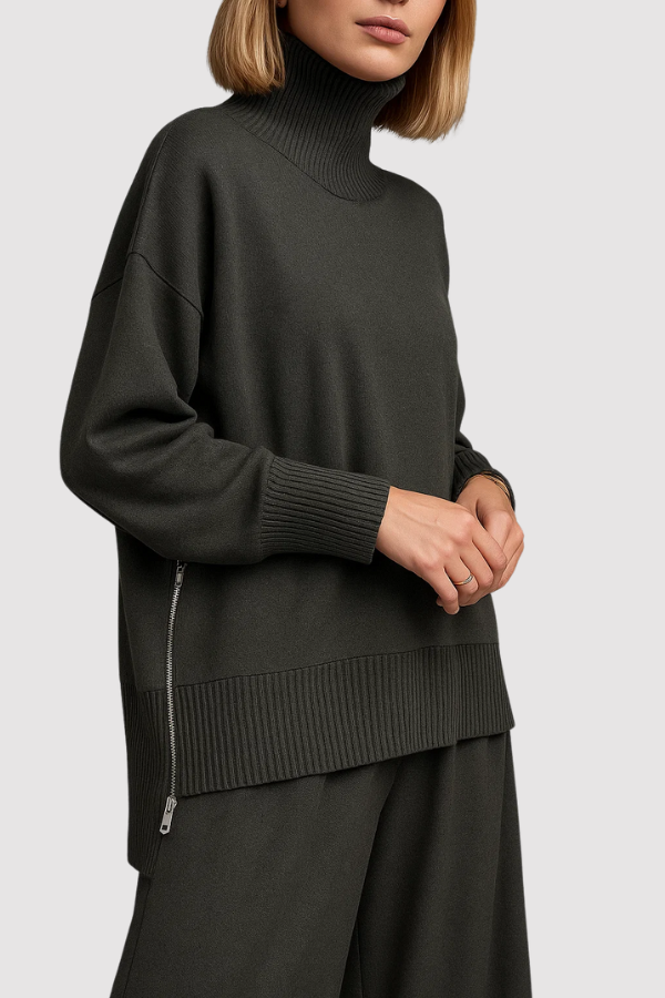 Lara | Knitted Loungewear Set with Roll Neck