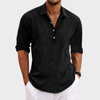 Eberhard – Casual Long-Sleeve Shirt Made from Cotton and Linen