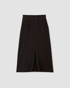 Mini Slip Skirt with Jacquard Belt | Black
