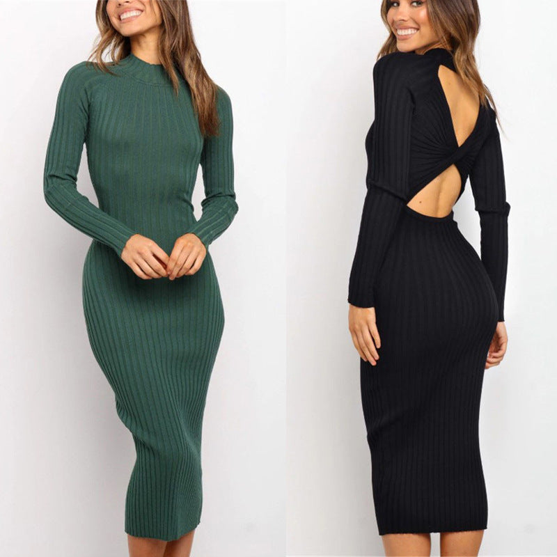 Figure-hugging Mesh Dress