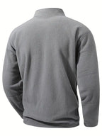 Men's Sweat Jacket – Half Zip, Stand Collar & Comfortable