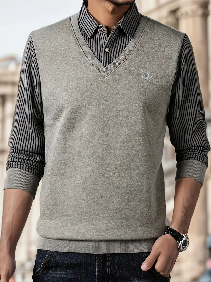 Leroy - Casual Sweater with Long Sleeves in Knit