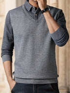 Leroy - Casual Sweater with Long Sleeves in Knit