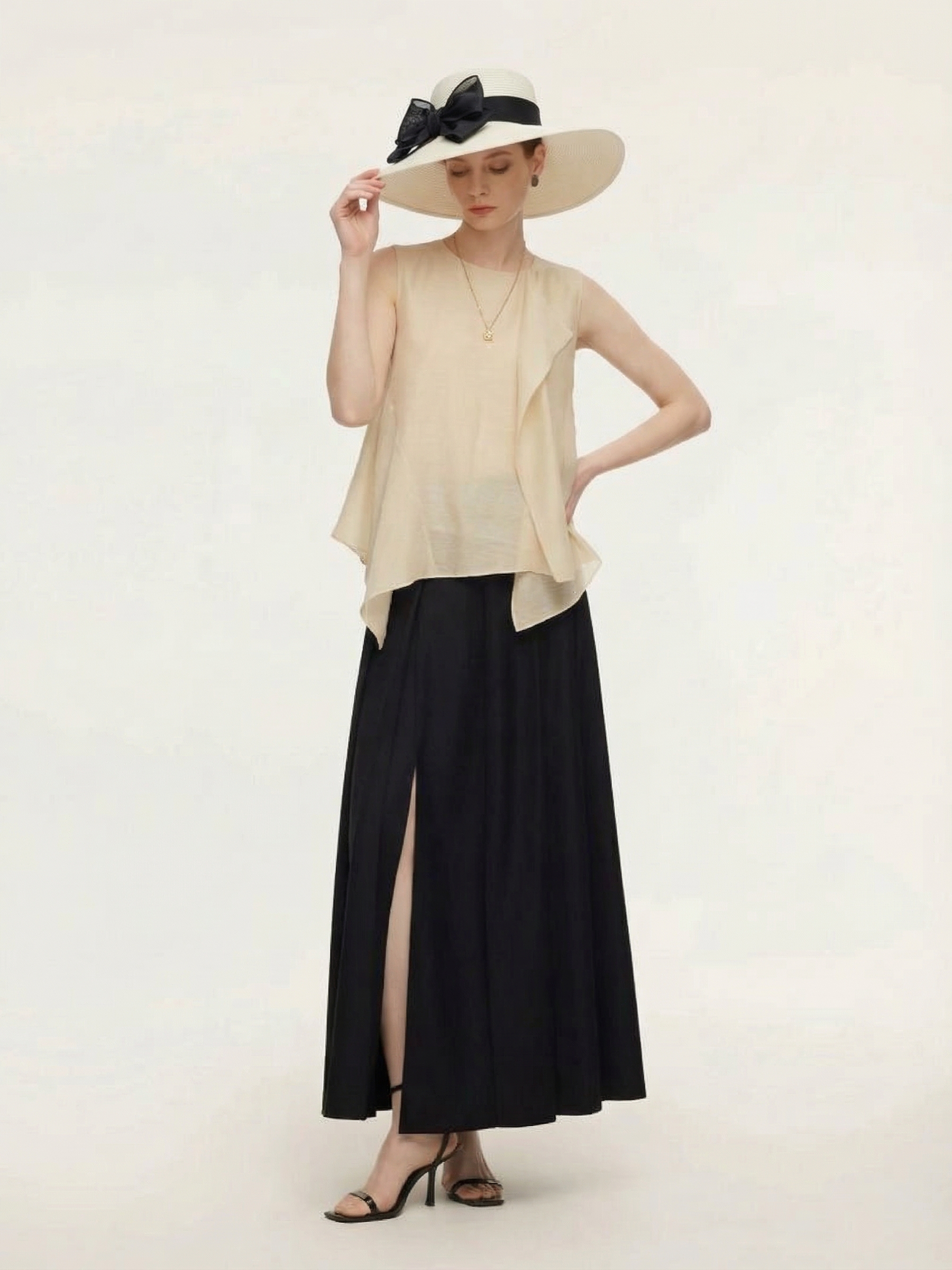 Women's Ruffled Top in Lyocell Blend
