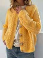 Dwina™ Cardigan with Buttons and Cable Knit Pattern