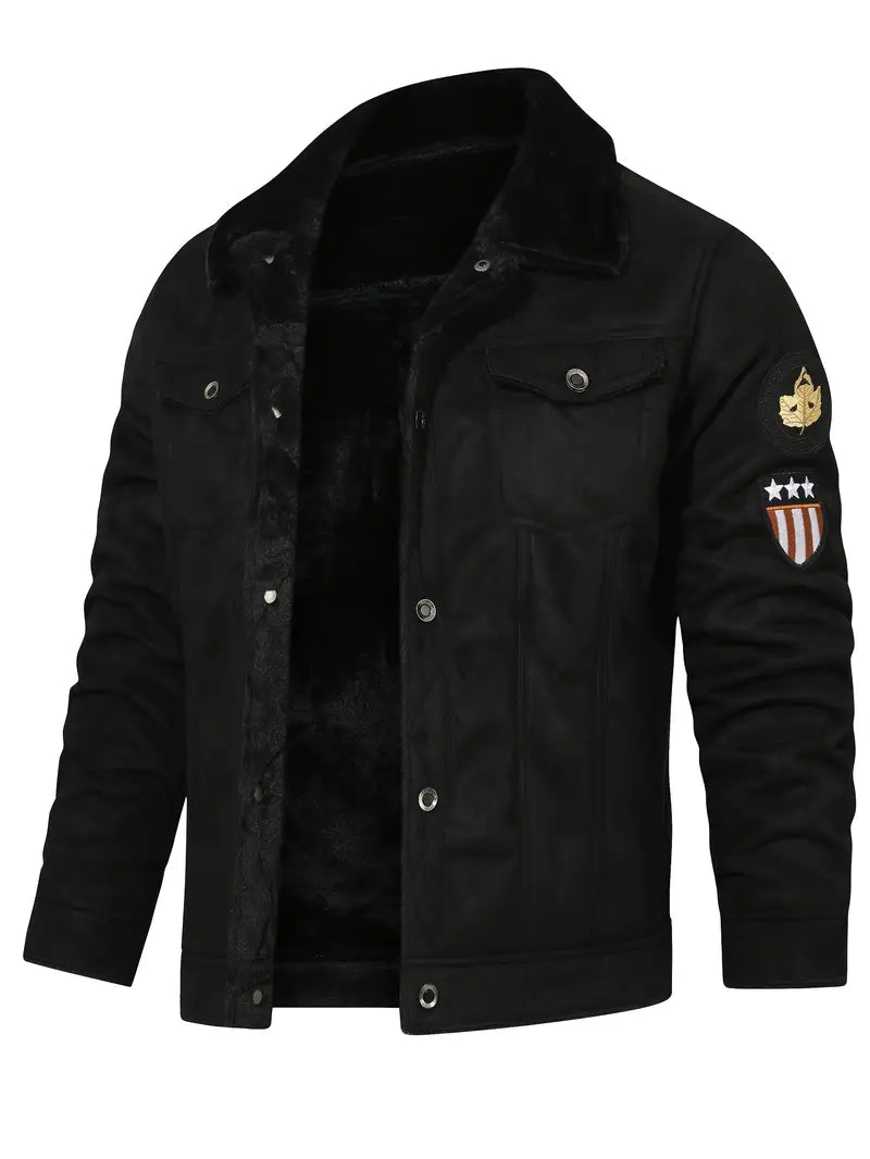 Frederik – Casual Polyester Jacket with Faux Fur Lining