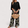 Ladies' Outfit – Asymmetric Print Set, Modern & Stylish