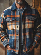 Bastien | Checked Shirt Jacket in Retro Style
