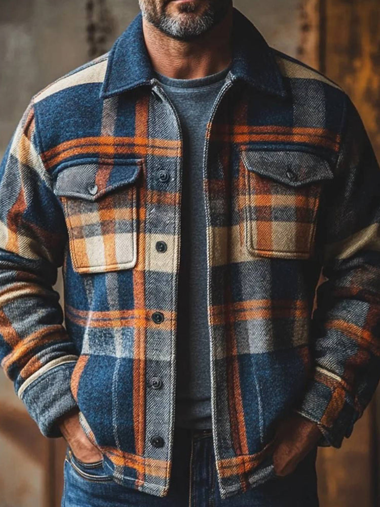 Leon | Retro Casual Checked Thick Shirt Jacket