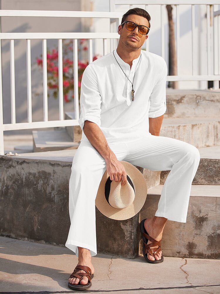 Laurent | Two-piece set with Henley shirt and pants