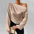 Fara | Elegant Asymmetric Satin Blouse