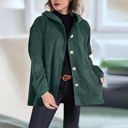 Casual Corduroy Hoodie for Autumn
