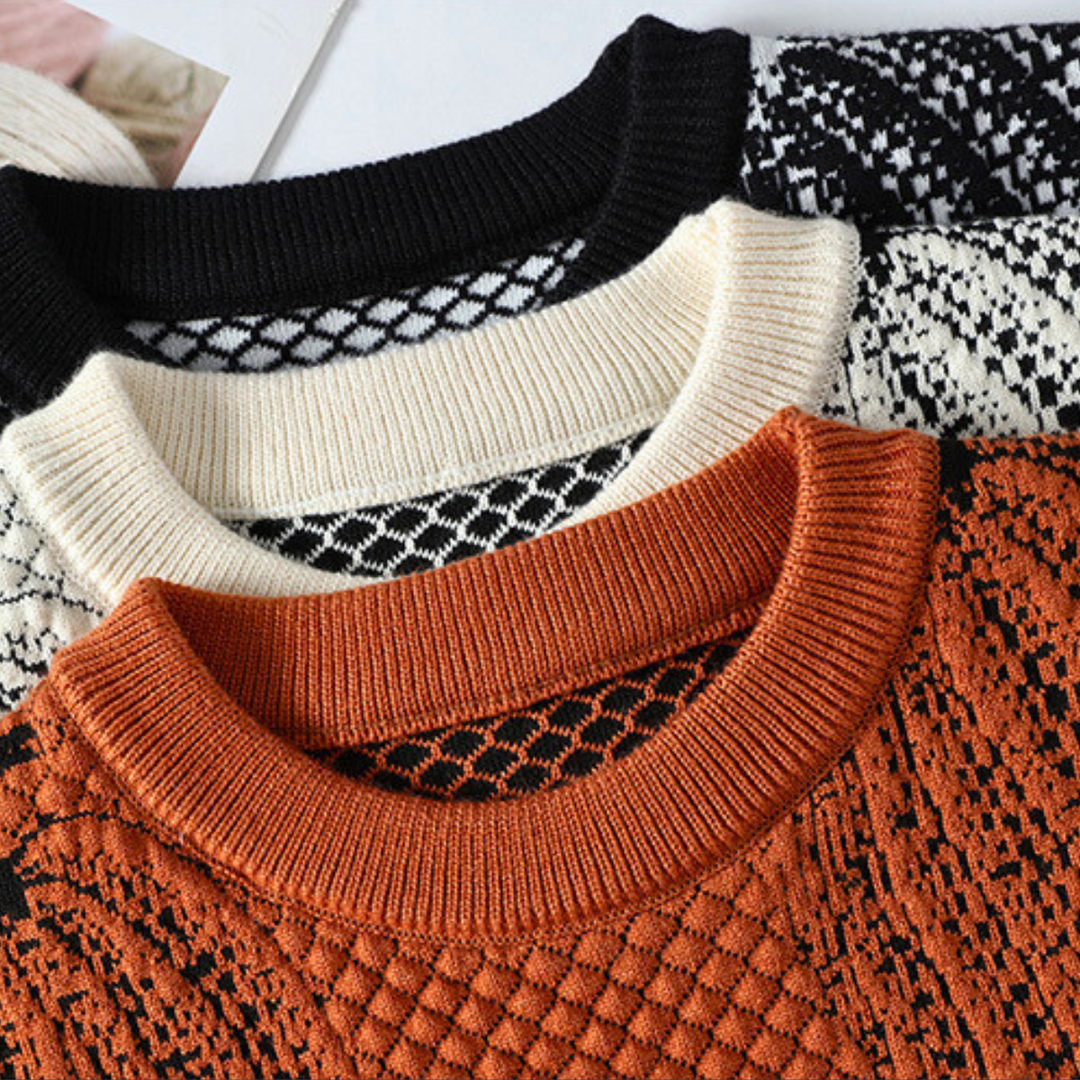 Rinaldo – Casual Knit Sweater in Pumpkin Design