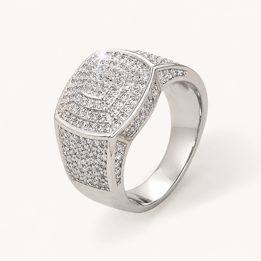 Zac | Ringen Banket Bling Vierkant 925 Sterling Zilver