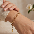 Grace | Gevlochten Armband met Gouden Balletjes