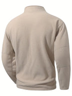 Men's Sweat Jacket – Half Zip, Stand Collar & Comfortable
