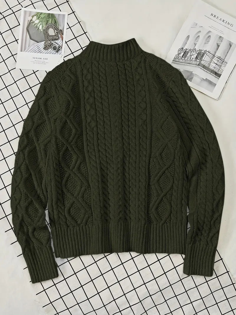Rabada | Pullover with Half Zip and Stand-Up Collar
