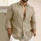 Leandro | Casual cotton linen vintage shirt