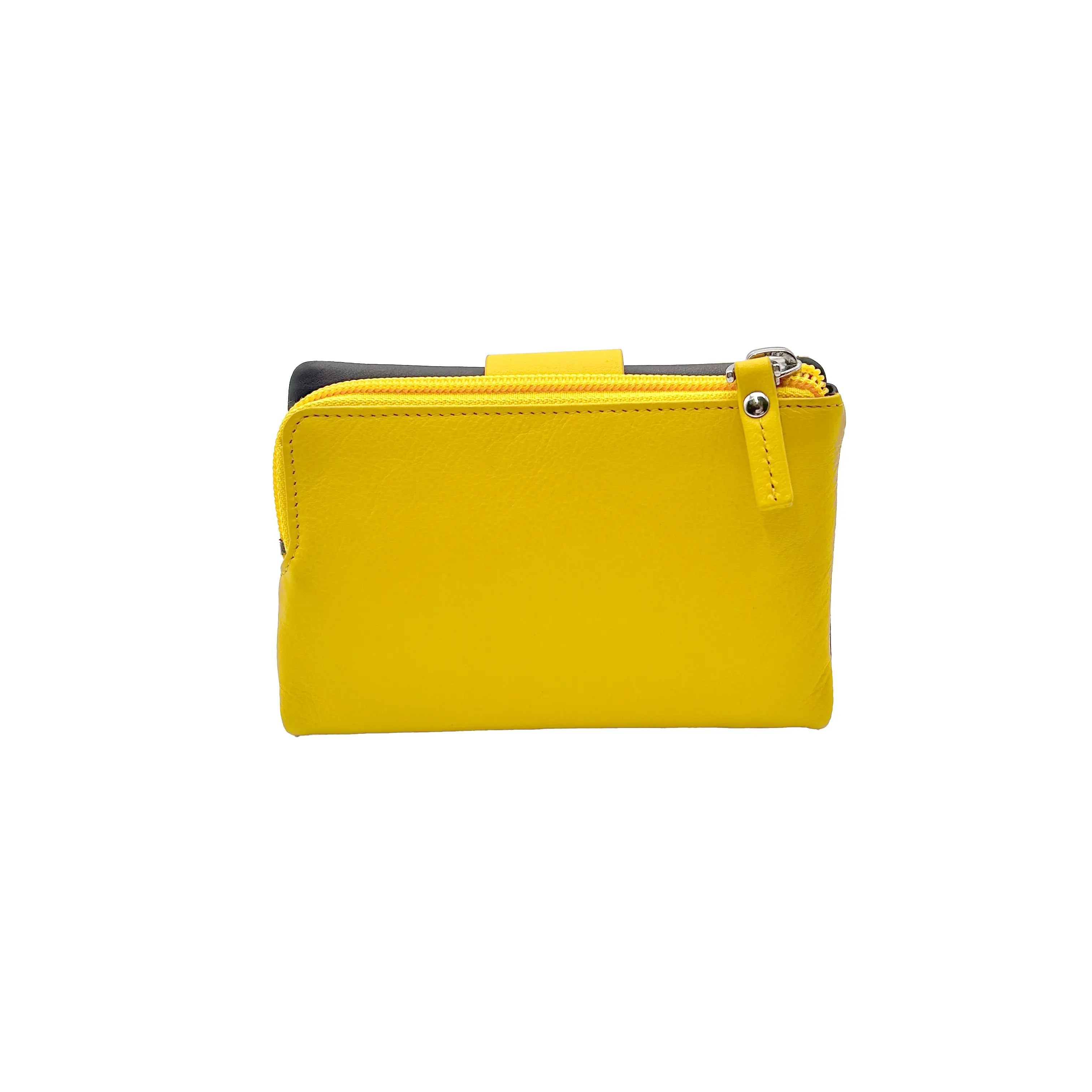 6046 Women's Wallet Yellow/Dark Brown