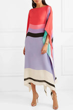 Susan Striped Patchwork Dress with Print